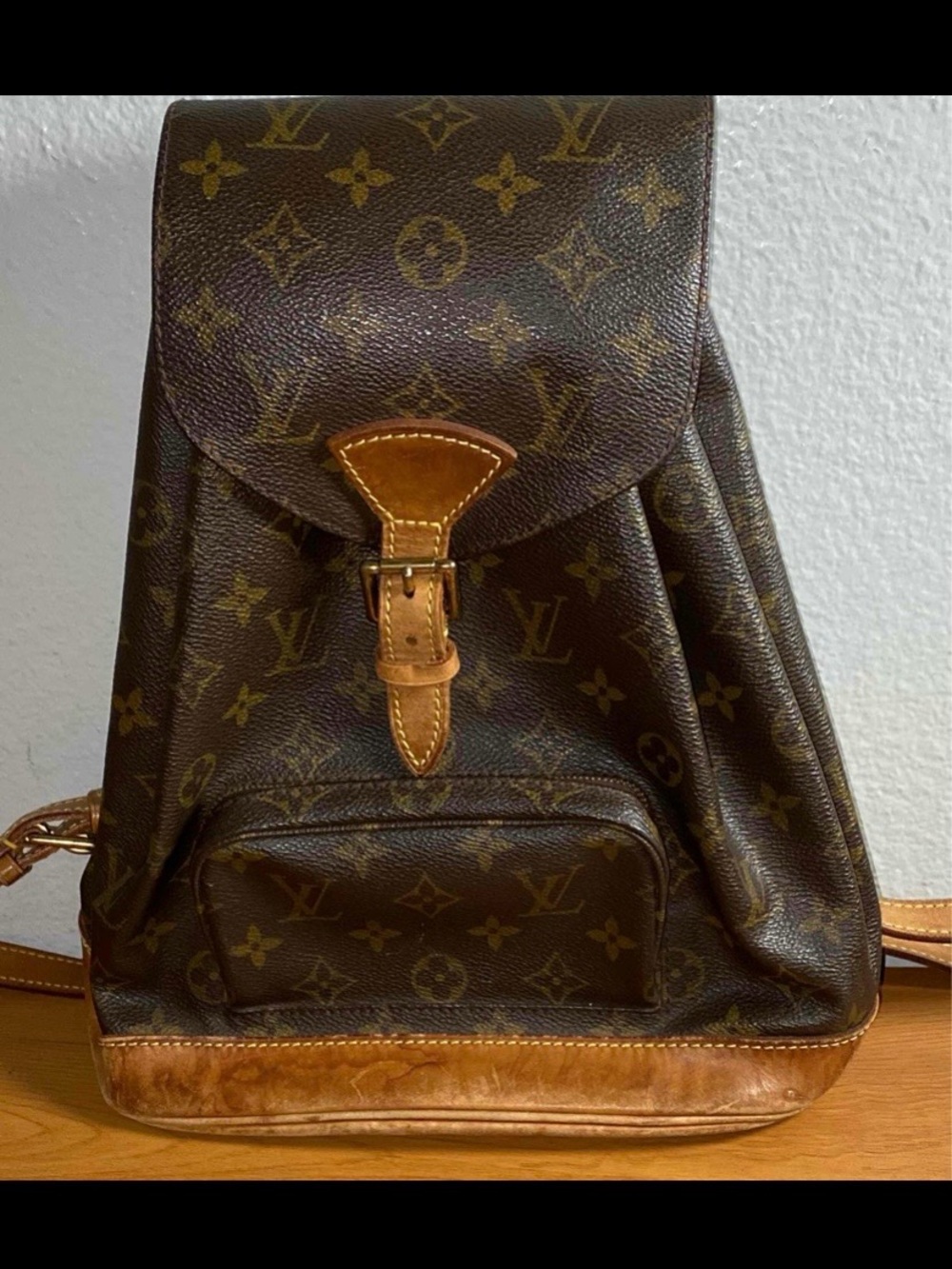 Louis Vuitton Monogram Canvas Backpack with Vachetta Trim